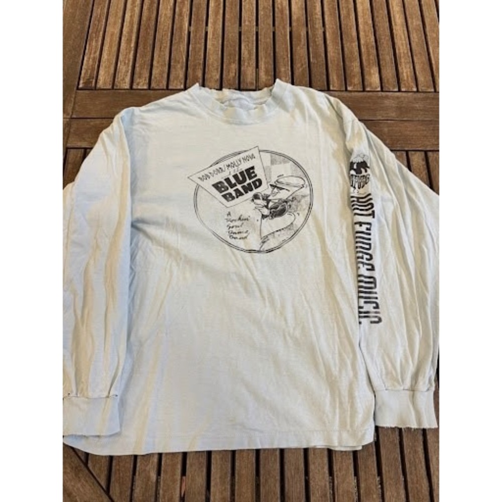 Vtg 90s Bob Dorr & Molly Nova The Blue Band Long Sleeve T-Shirt Single Stitch
